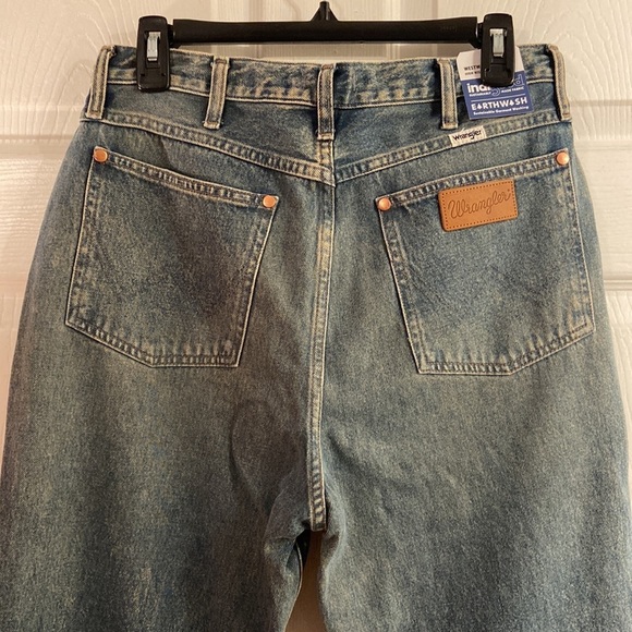 Free People Wrangler Westward 626 High-Rise Bootcut Peach Tinted Jeans - Picture 7 of 9